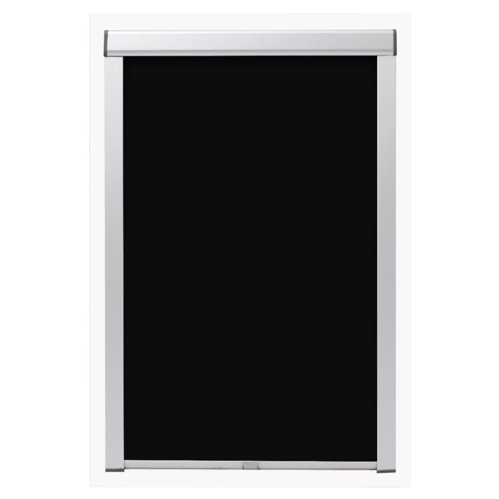 Berkfield Blackout Roller Blinds Black C04