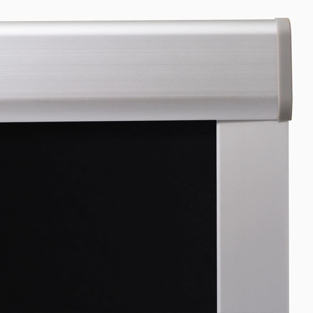 Berkfield Blackout Roller Blinds Black C04