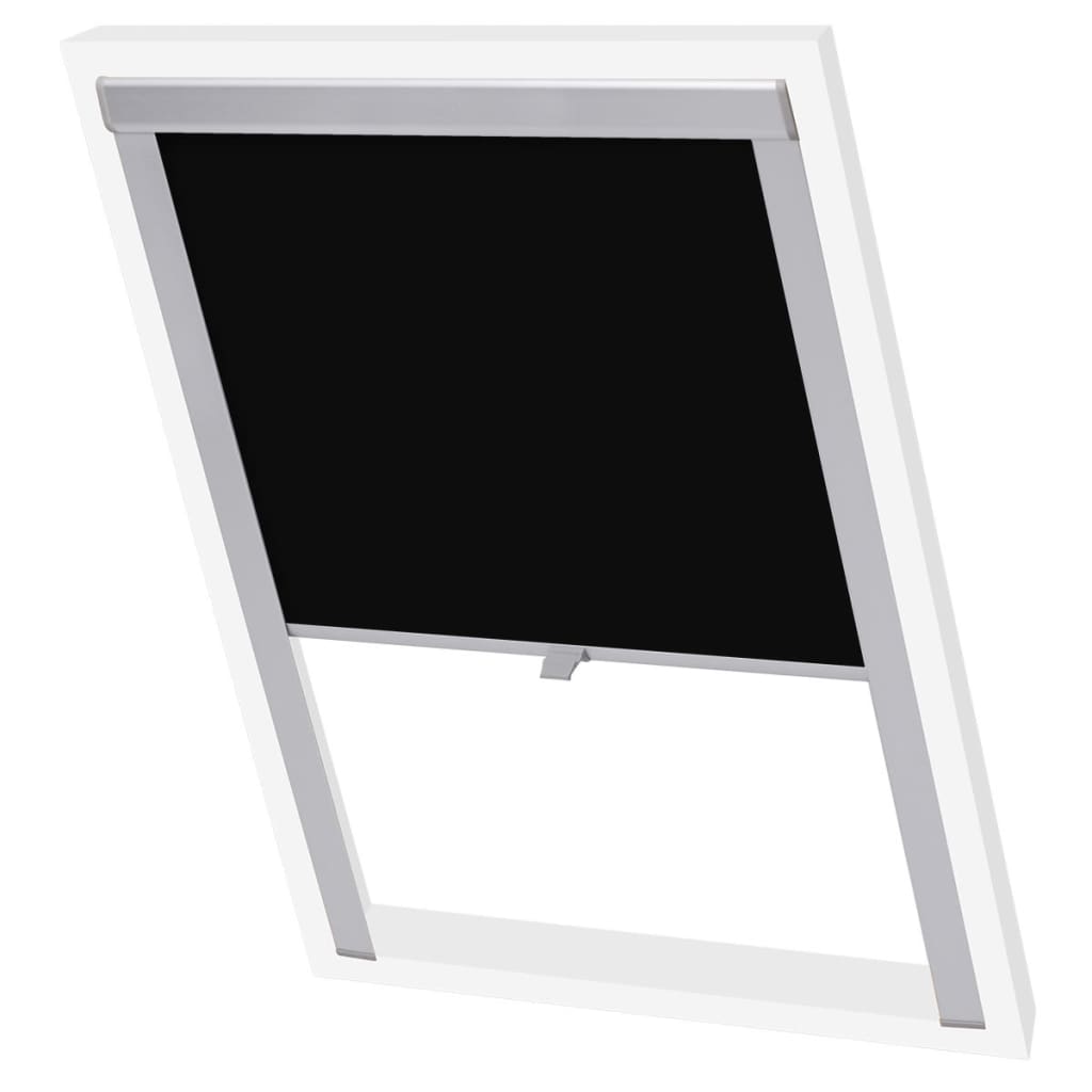 Berkfield Blackout Roller Blinds Black F06
