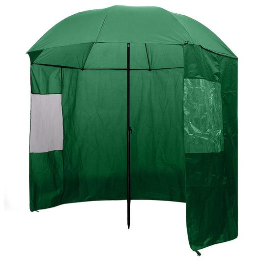 Berkfield Fishing Umbrella Green 240x210 cm