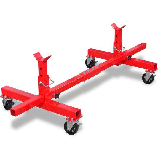 Berkfield Mobile Axle Stand Red