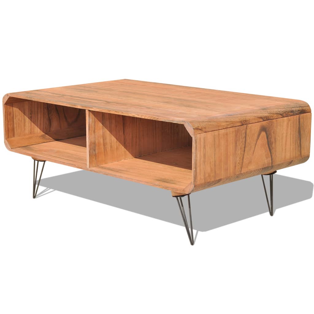 Berkfield Coffee Table 90x55.5x38.5 cm Solid Paulownia Wood Brown
