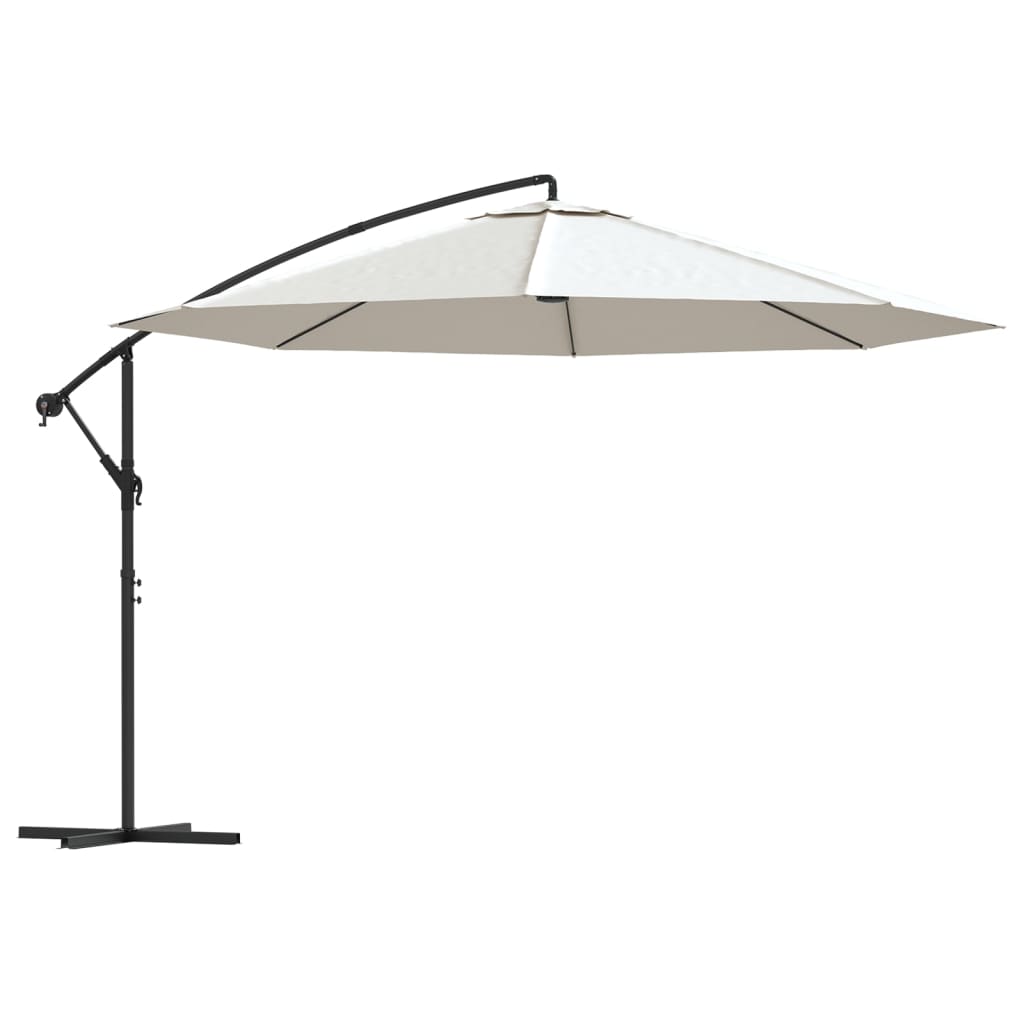 Berkfield Cantilever Umbrella 3.5 m Sand White
