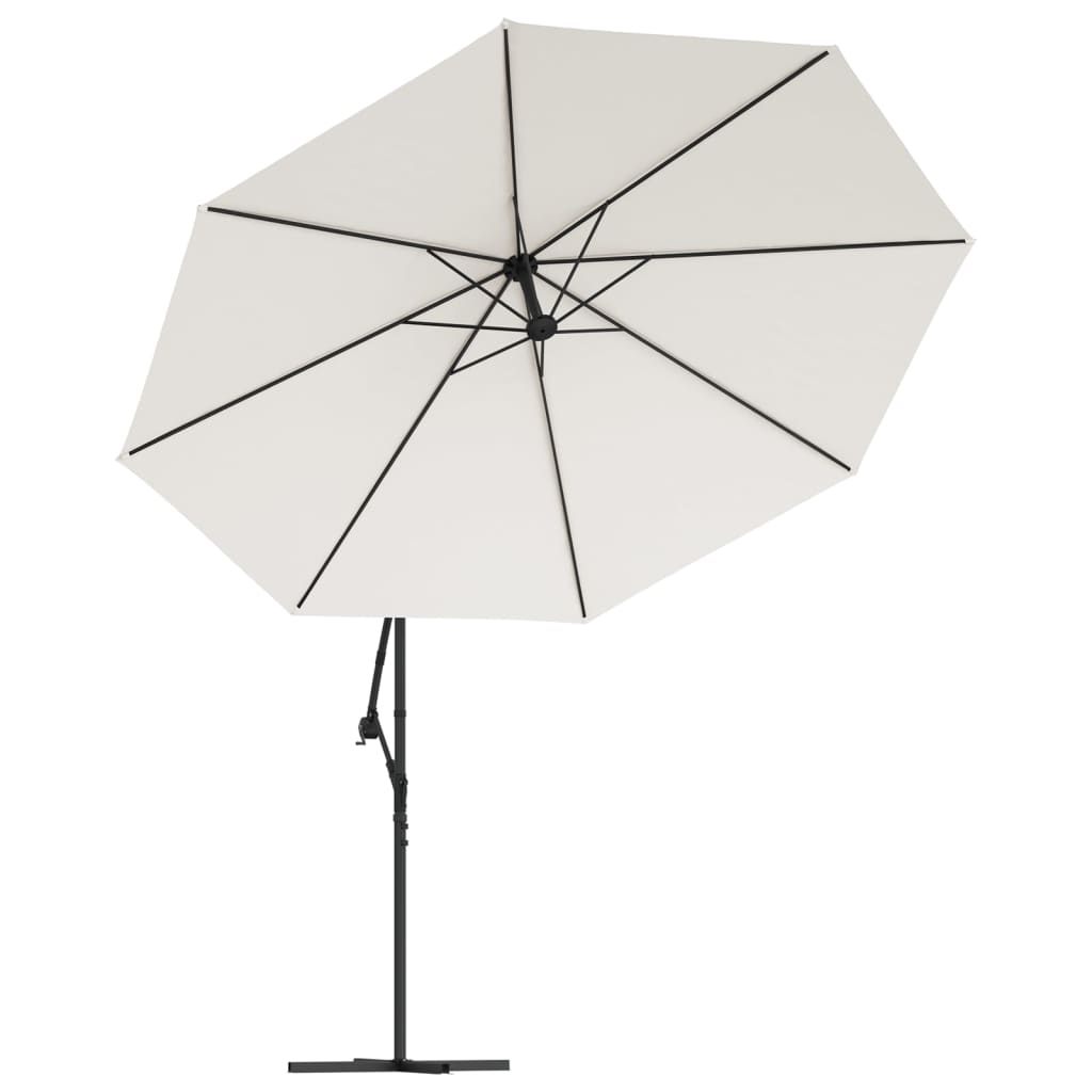 Berkfield Cantilever Umbrella 3.5 m Sand White