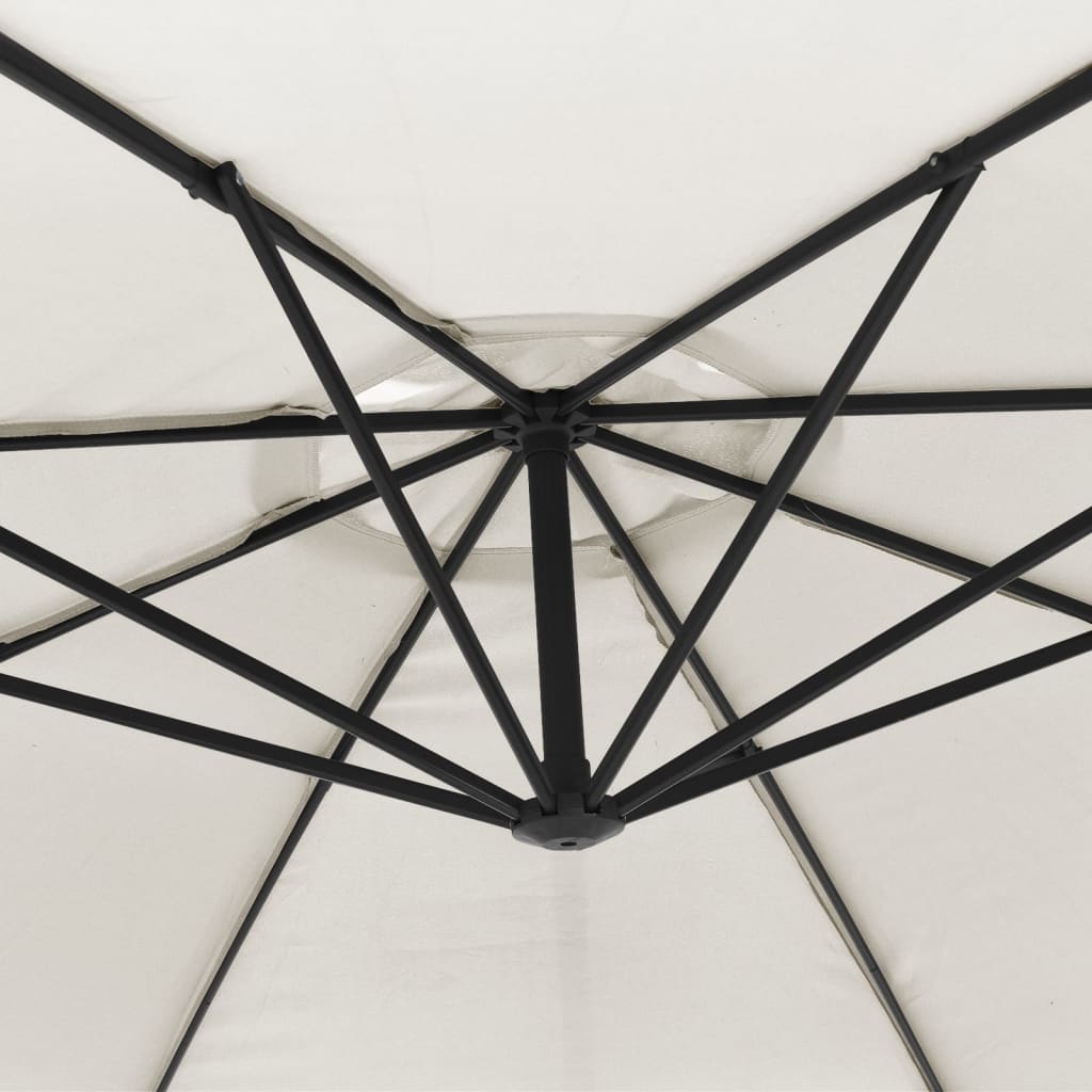 Berkfield Cantilever Umbrella 3.5 m Sand White