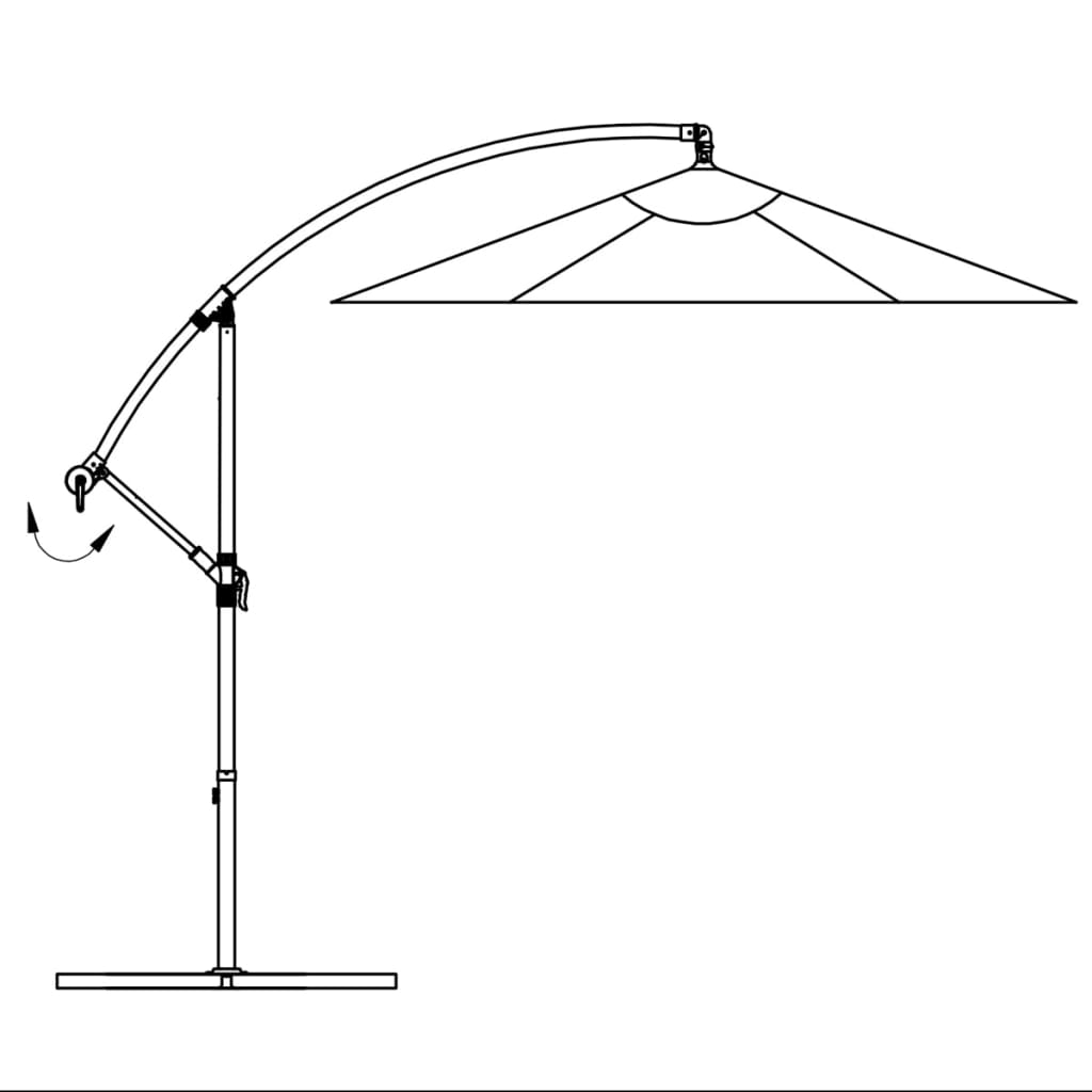 Berkfield Cantilever Umbrella 3 m Sand White