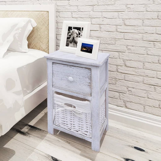 Berkfield Bedside Cabinets 2 pcs Wood White
