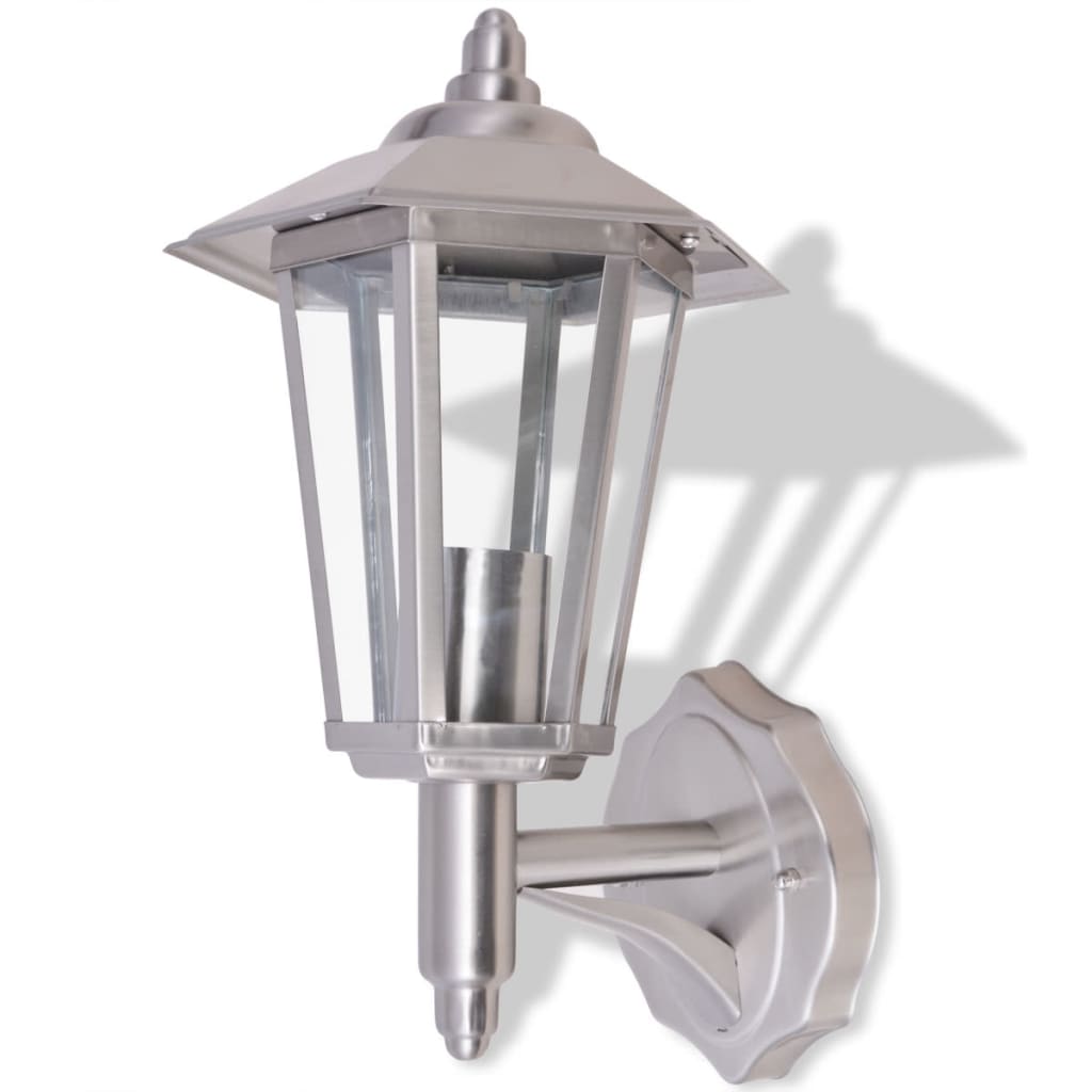 Berkfield Outdoor Uplight Wall Lantern Stainless Steel