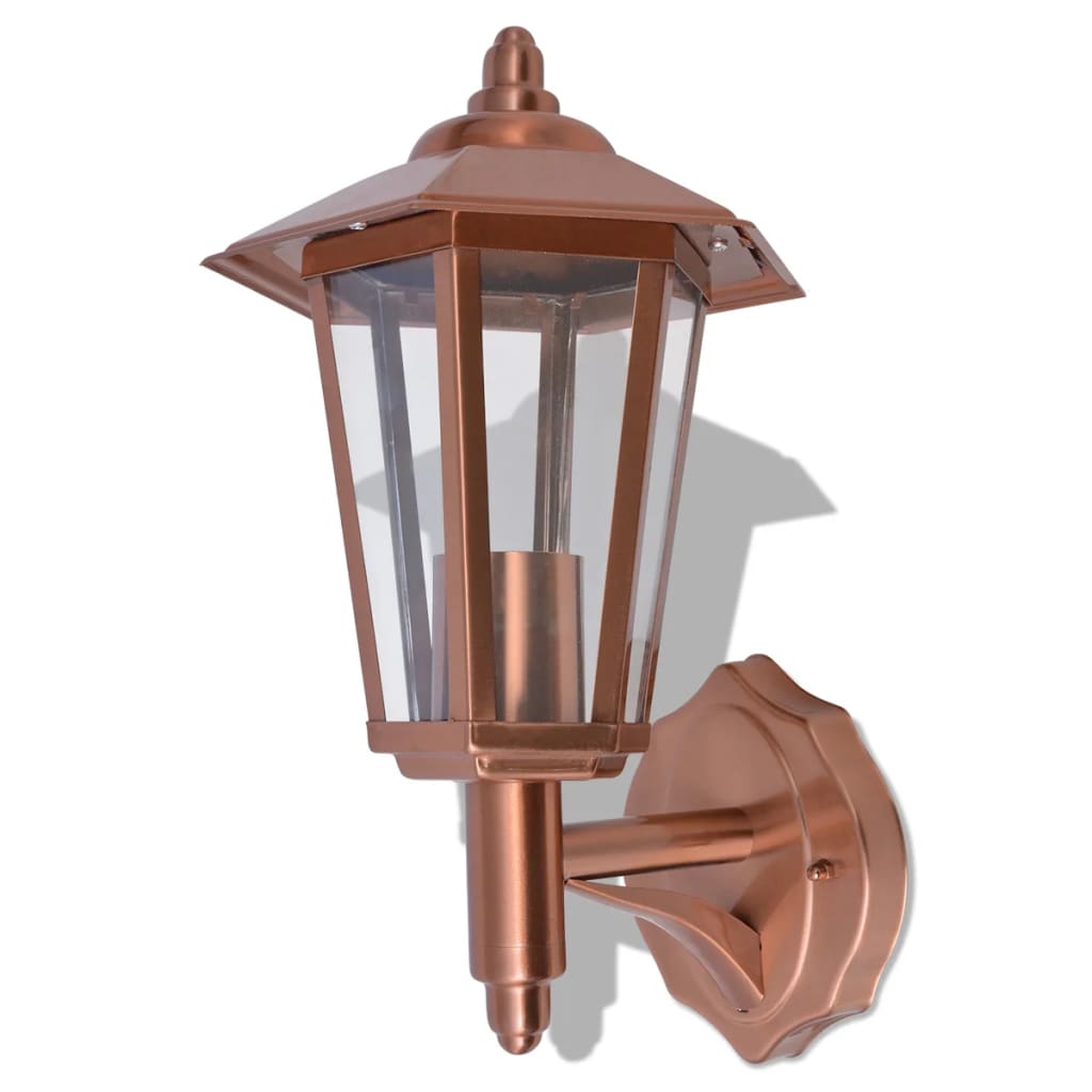 Berkfield Outdoor Uplight Wall Lantern Stainless Steel Copper