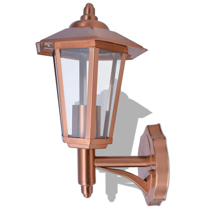 Berkfield Outdoor Uplight Wall Lantern Stainless Steel Copper