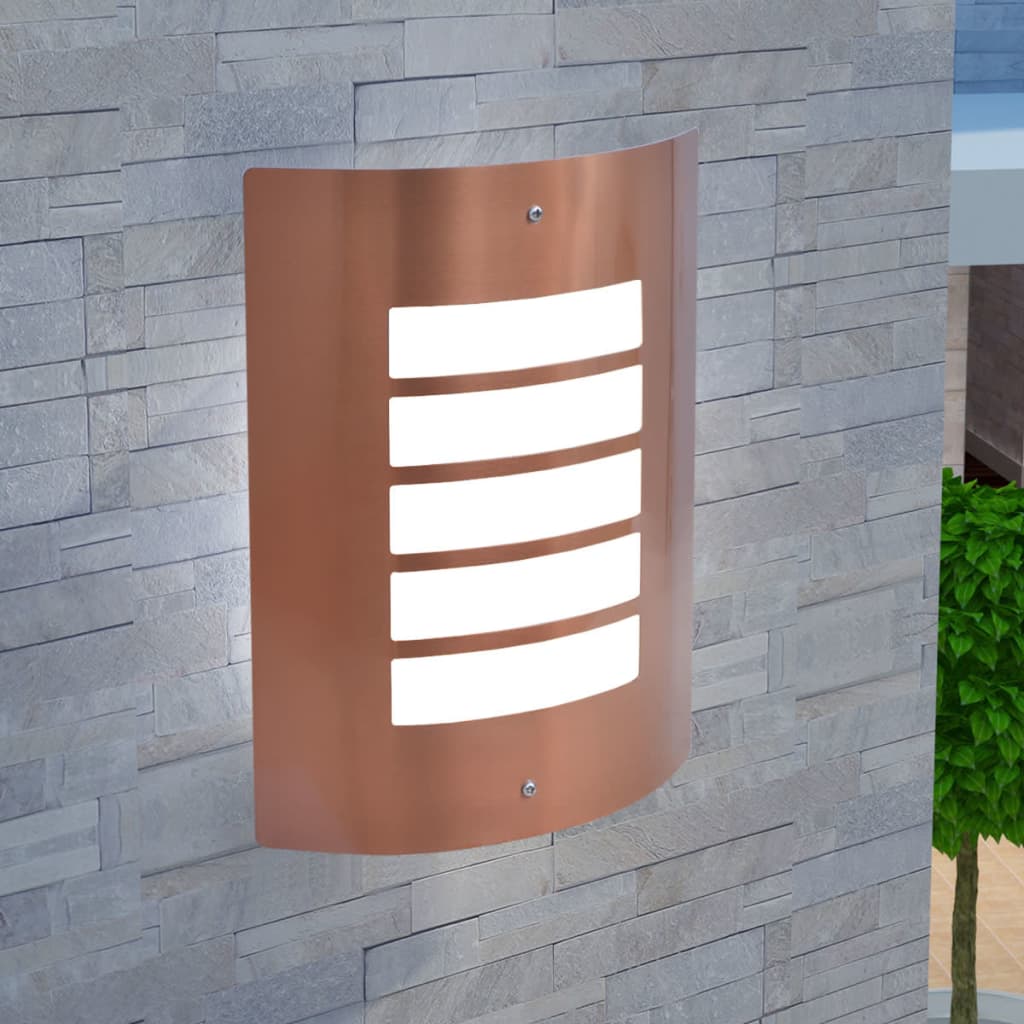 Berkfield Outdoor Wall Light Stainless Steel Copper