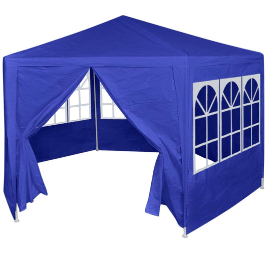 Berkfield Marquee with 6 Side Walls Blue 2x2 m