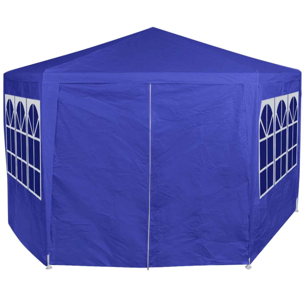 Berkfield Marquee with 6 Side Walls Blue 2x2 m