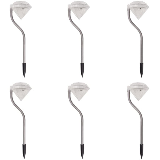 Berkfield Solar LED Garden Lights 6 pcs 9x7.8x29.5 cm