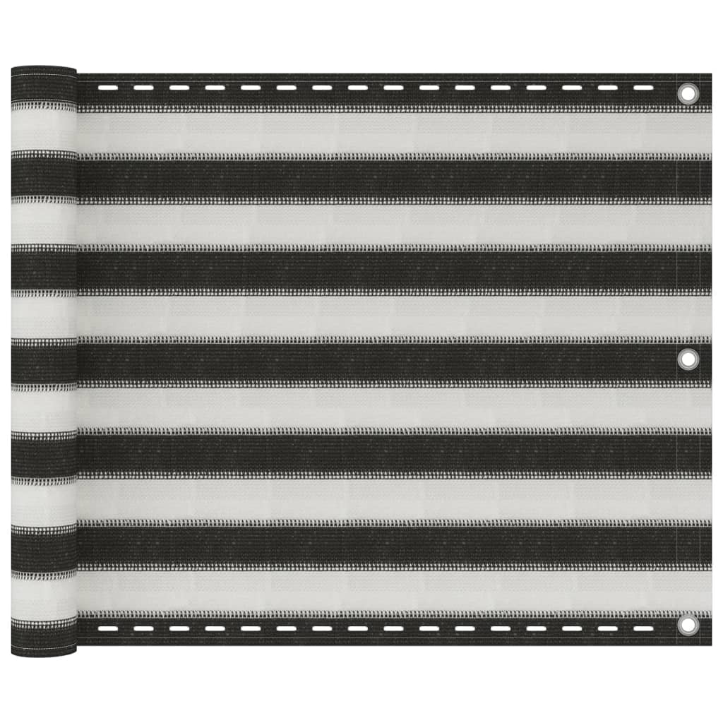 Berkfield Balcony Screen HDPE 75x400 cm Anthracite and White