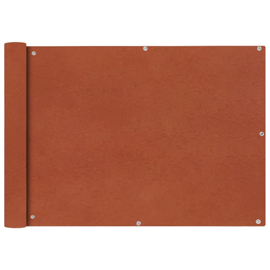Berkfield Balcony Screen Oxford Fabric 75x600 cm Terracotta
