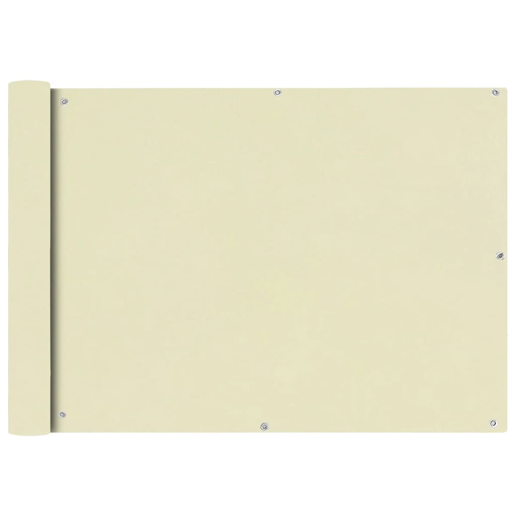 Berkfield Balcony Screen Oxford Fabric 75x400 cm Cream