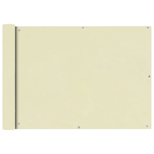 Berkfield Balcony Screen Oxford Fabric 75x400 cm Cream