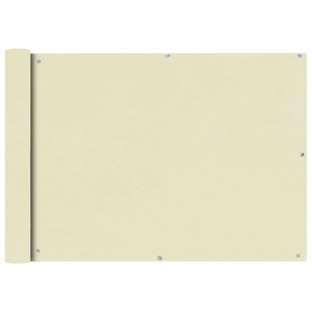Berkfield Balcony Screen Oxford Fabric 75x600 cm Cream