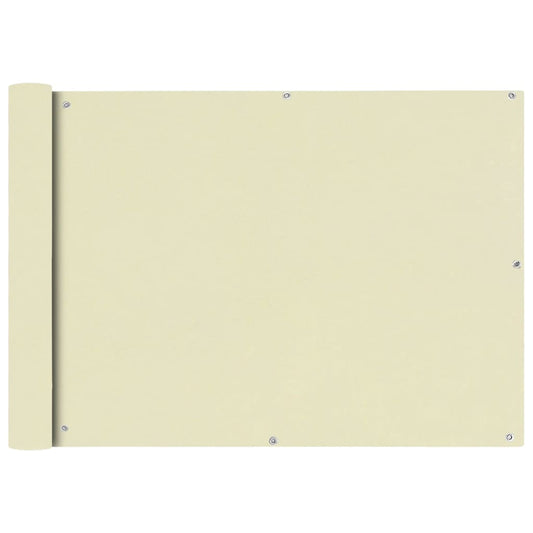 Berkfield Balcony Screen Oxford Fabric 75x600 cm Cream