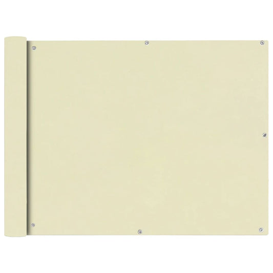 Berkfield Balcony Screen Oxford Fabric 90x400 cm Cream