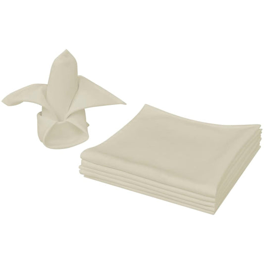 Berkfield Dinner Napkins 10 pcs Cream 50x50 cm