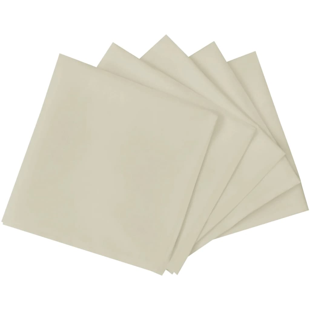 Berkfield Dinner Napkins 100 pcs Cream 50x50 cm
