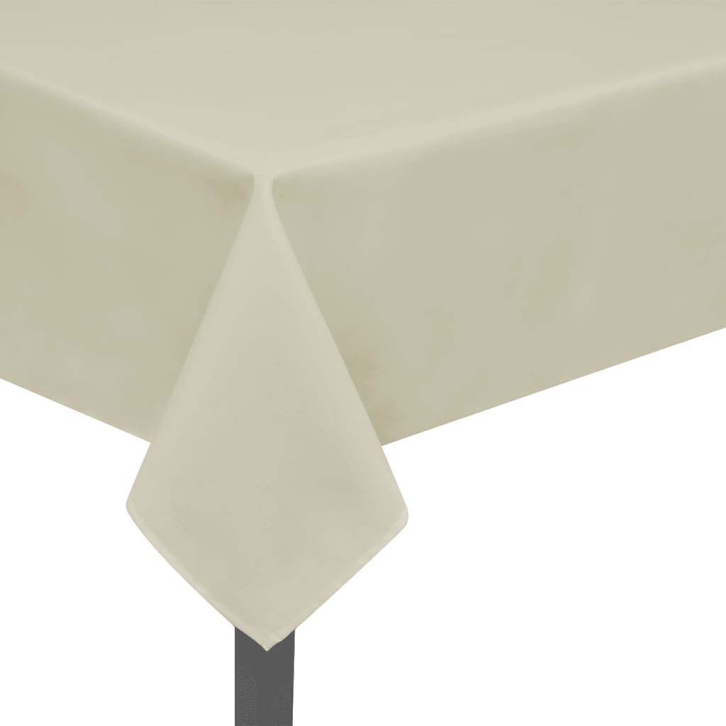 Berkfield Tablecloths 5 pcs Cream 170x130 cm
