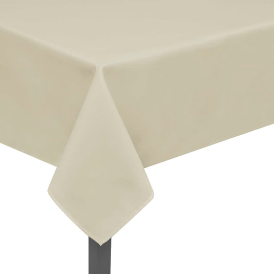 Berkfield Tablecloths 5 pcs Cream 190x130 cm