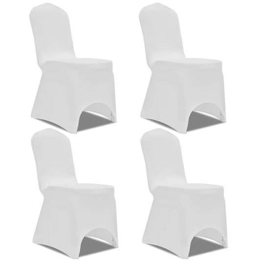 Berkfield Stretch Chair Cover 4 pcs White