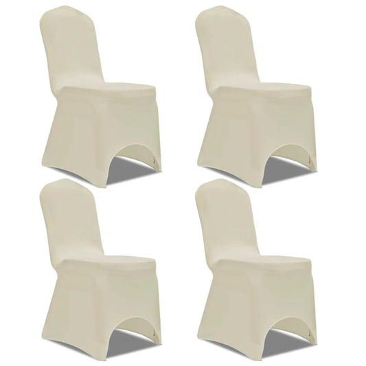 Berkfield Stretch Chair Cover 4 pcs Cream