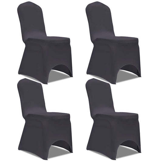Berkfield Stretch Chair Cover 4 pcs Anthracite