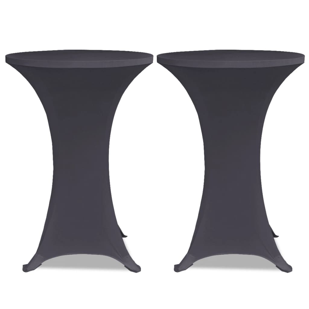 Berkfield Stretch Table Cover 2 pcs 70 cm Anthracite