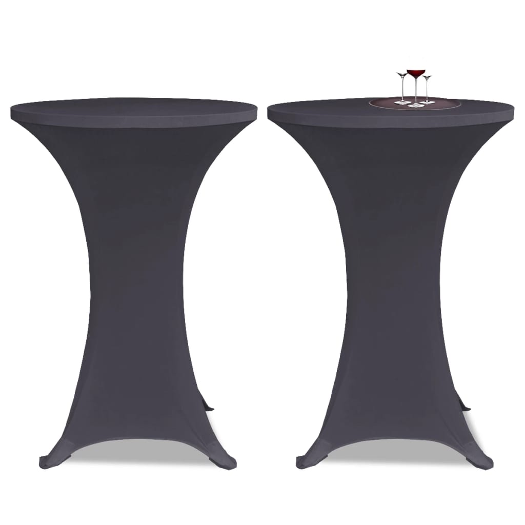 Berkfield Stretch Table Cover 2 pcs 70 cm Anthracite