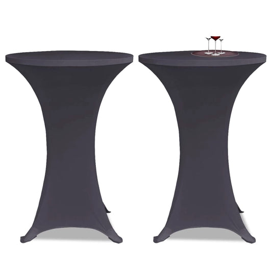 Berkfield Stretch Table Cover 2 pcs 70 cm Anthracite