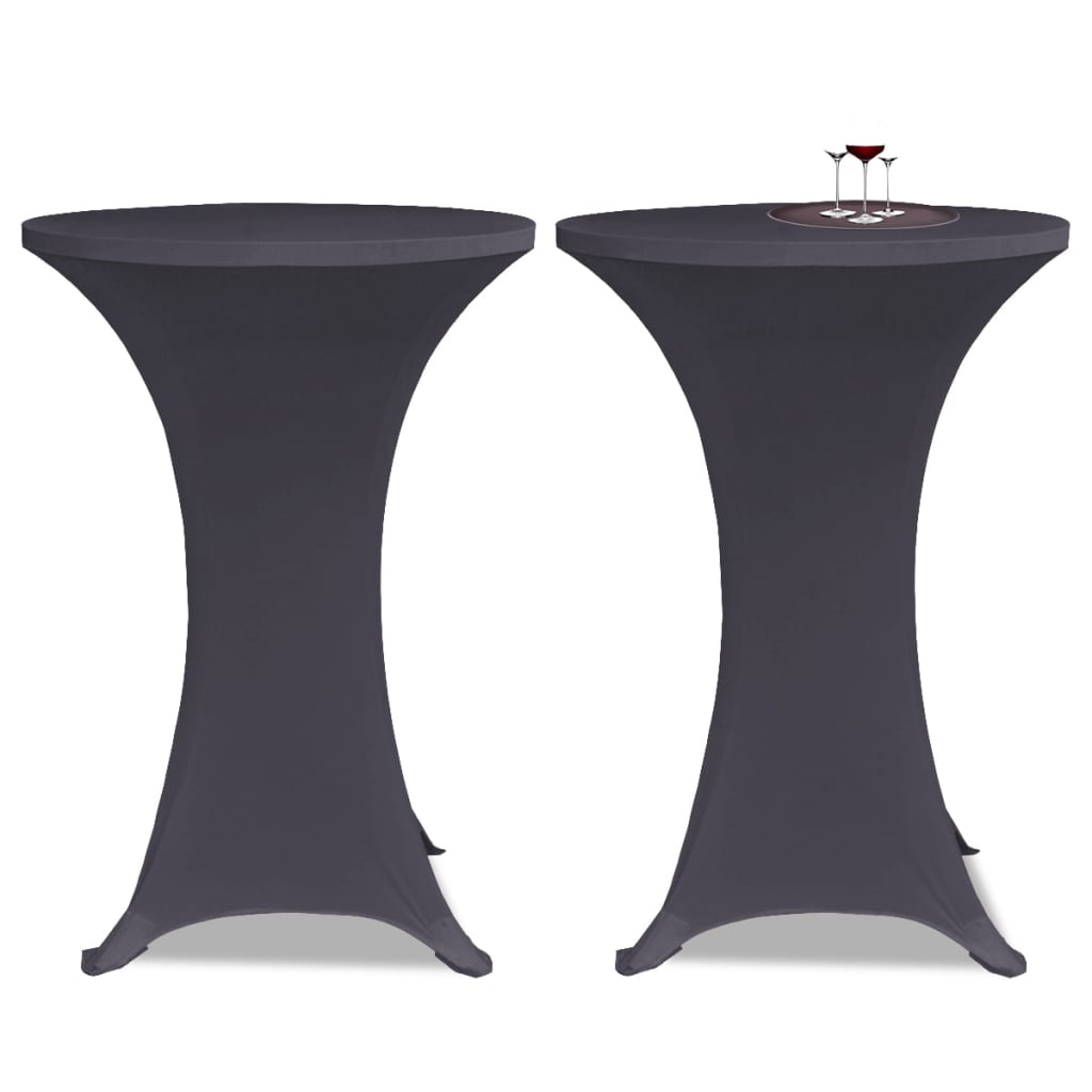 Berkfield Stretch Table Cover 2 pcs 80 cm Anthracite