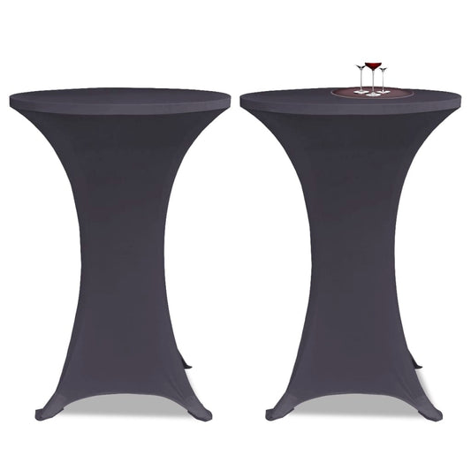 Berkfield Stretch Table Cover 2 pcs 80 cm Anthracite