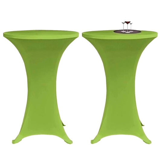 Berkfield Stretch Table Cover 2 pcs 70 cm Green