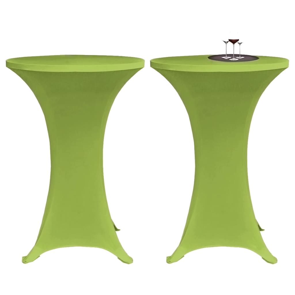 Berkfield Stretch Table Cover 2 pcs 80 cm Green