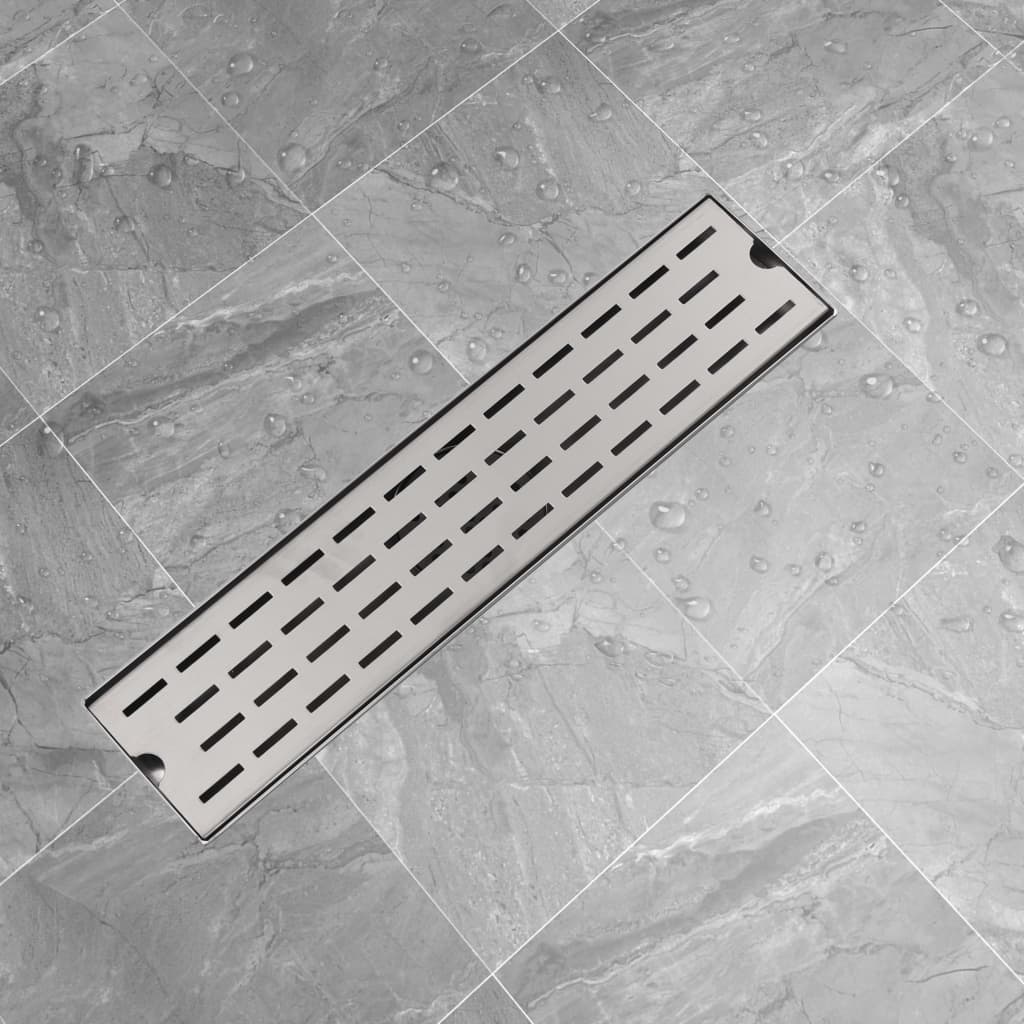 Berkfield Linear Shower Drain Line 530x140 mm Stainless Steel