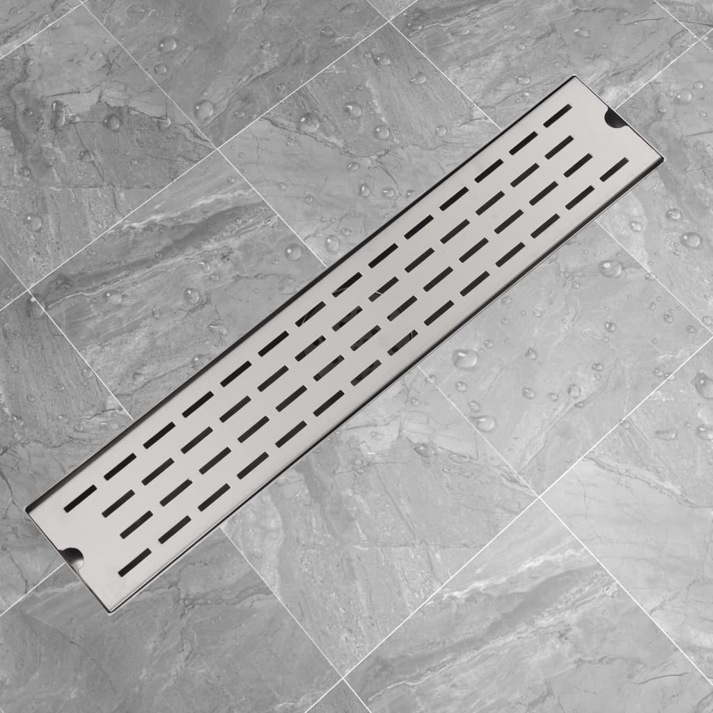 Berkfield Linear Shower Drain Line 630x140 mm Stainless Steel