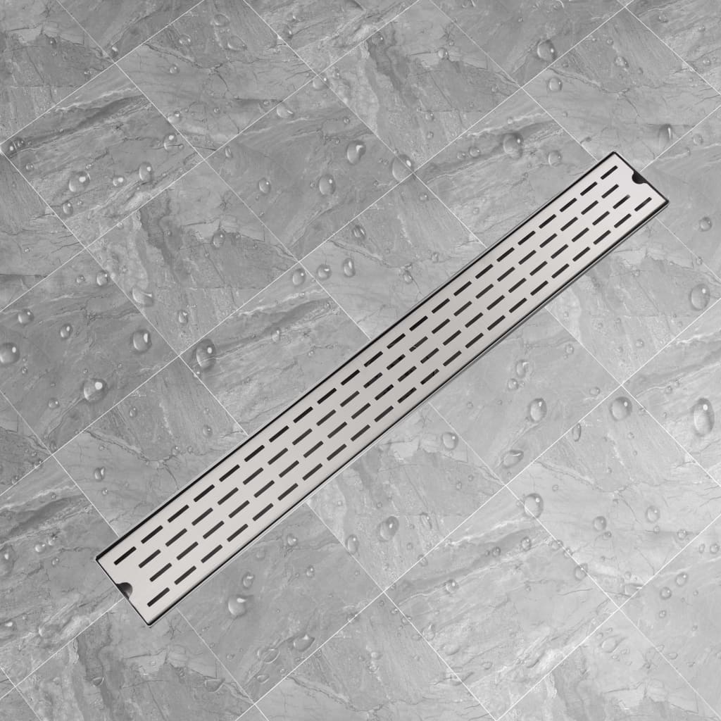 Berkfield Linear Shower Drain Line 930x140 mm Stainless Steel