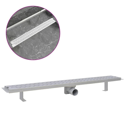 Berkfield Linear Shower Drain Wave 930x140 mm Stainless Steel