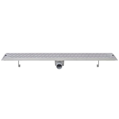 Berkfield Linear Shower Drain Wave 930x140 mm Stainless Steel