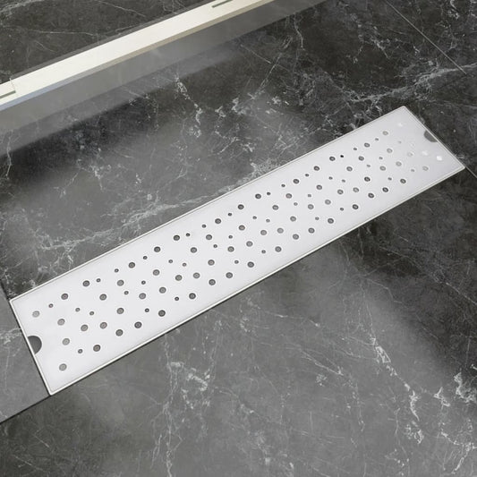 Berkfield Linear Shower Drain Bubble 530x140 mm Stainless Steel