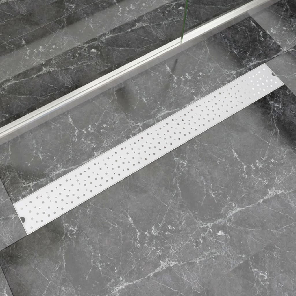 Berkfield Linear Shower Drain Bubble 1030x140 mm Stainless Steel
