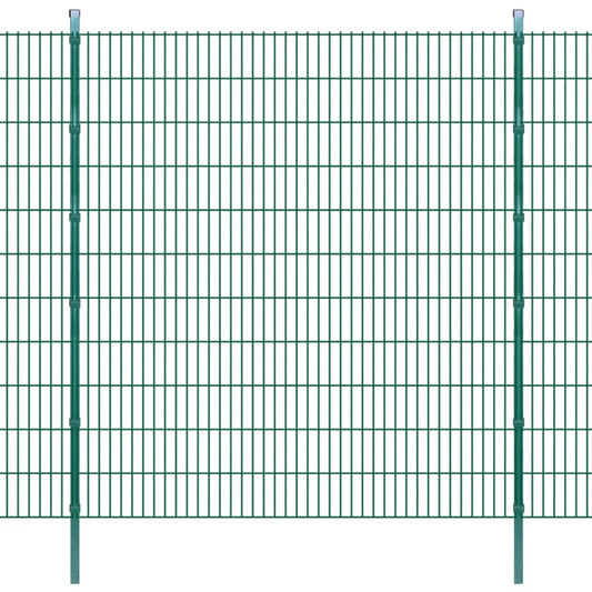 Berkfield 2D Garden Fence Panels & Posts 2008x2230 mm 4 m Green