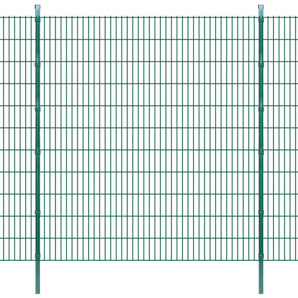 Berkfield 2D Garden Fence Panels & Posts 2008x2230 mm 22 m Green
