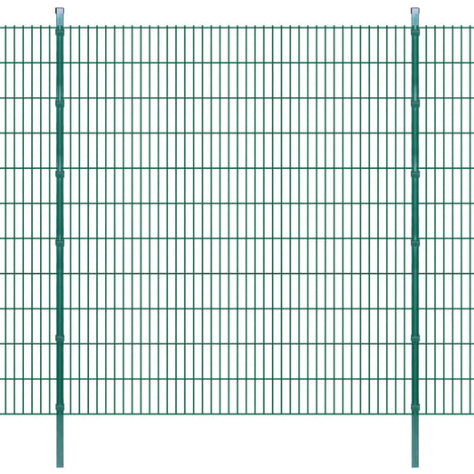 Berkfield 2D Garden Fence Panels & Posts 2008x2230 mm 22 m Green