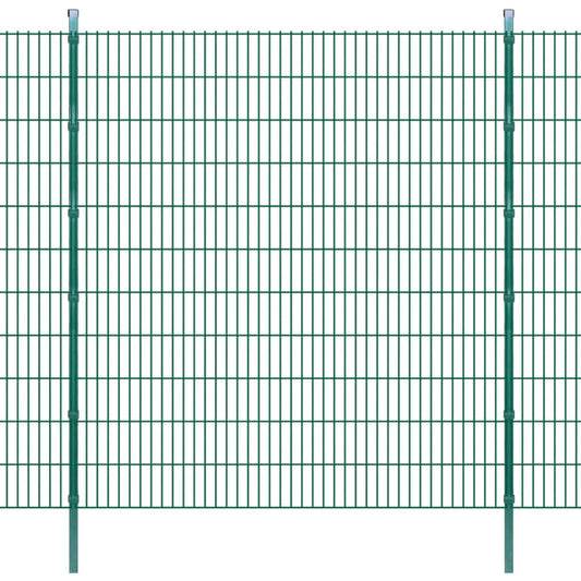 Berkfield 2D Garden Fence Panels & Posts 2008x2230 mm 26 m Green